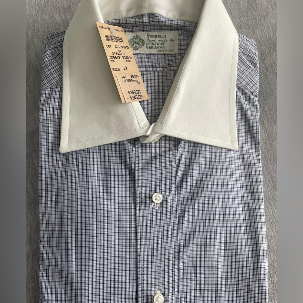 NWT Borreli made for Bergdorf Goodman long sleeve dress shirt